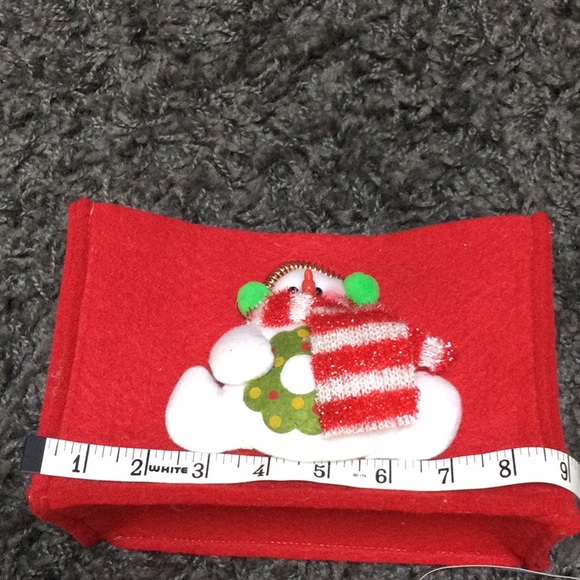 NWT Christmas holiday snowman decorations ornaments bag wine bottle cover - Picture 12 of 14